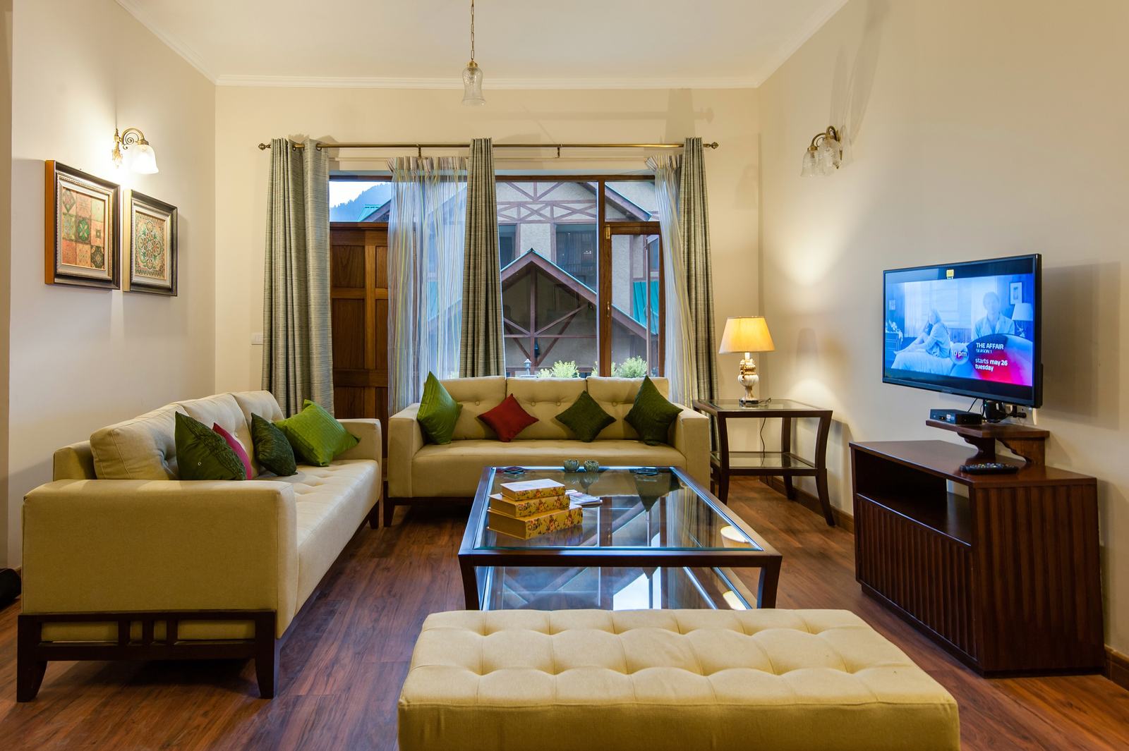 Shared living room of a villa wing