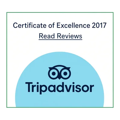 TripAdvisor Certificate of Excellence 2017