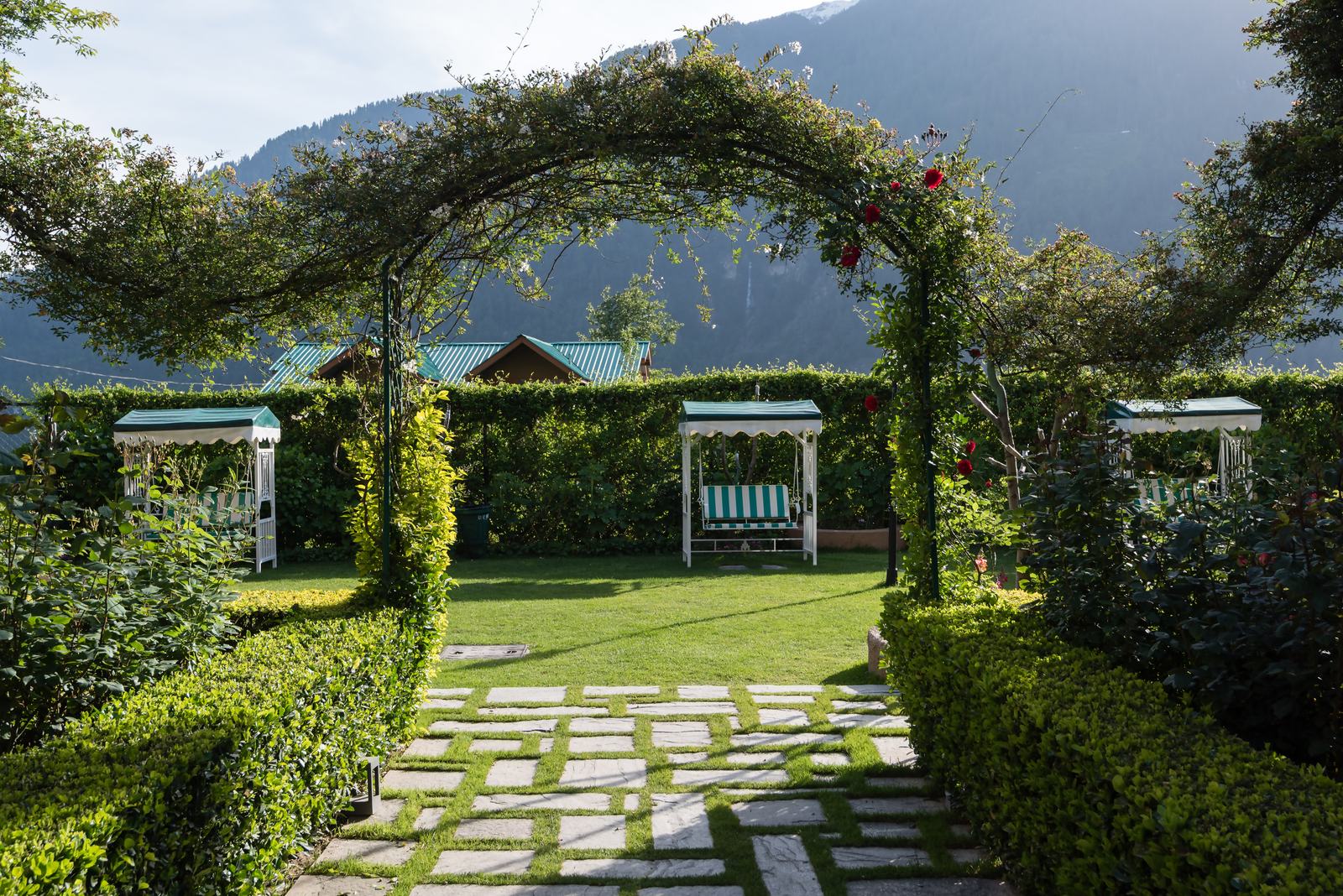 Arch over the lawn path