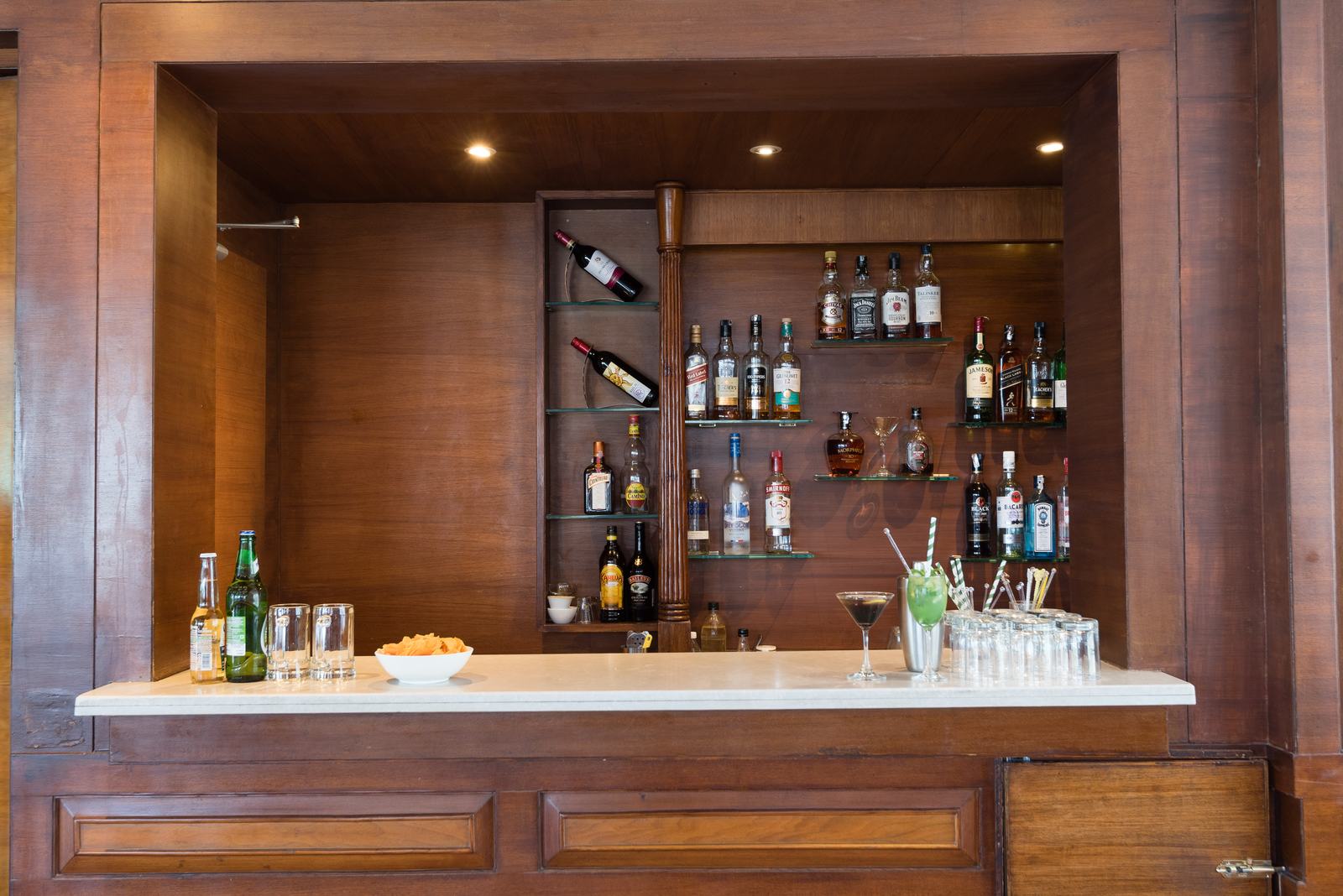 The bar with drinks